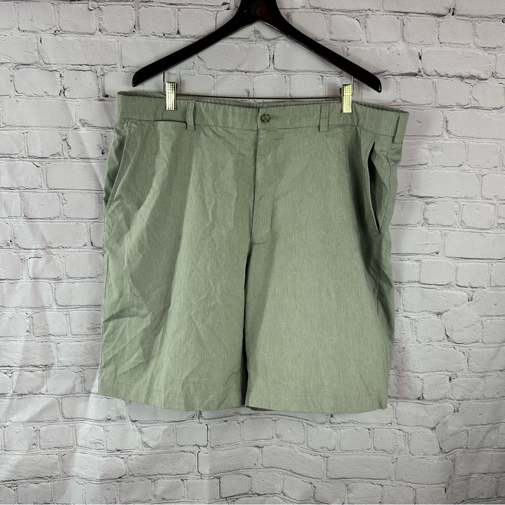 grand slam Mens 42" khaki 9" golf Shorts flat front outdoor casual
